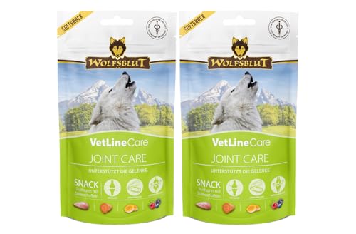 WOLFSBLUT VetLine Care Snack Joint Care – 2 x 100g | Gelenksnack Hund mit Grünlippmuschel, Glucosamin & Chondroitin | Softsnack bei Arthrose & zur Gelenkunterstützung