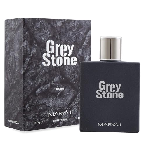 Grey Stone 100ml EDP by Maryaj Perfume For Men - Citrus Woody Fresh Scent - Lemon Sandalwood Patchouli Tonka