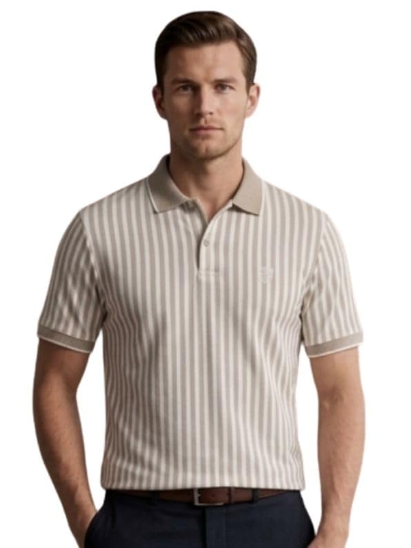 Image of Men Polo Cotton Rich Regular Fit Half Sleeves T-Shirt
