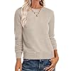 ANRABESS Sweaters for Women Long Sleeve Lightweight Crewneck Soft Basic Knit Loose Fit Pullover Top 2025 Fall Trendy Outfits