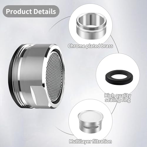 4 Stück Perlatoren Für Wasserhähne M24 – Edelstahl Wasserhahn Aufsatz Für Küche Und Bad – Strahlregler Einsatz D24mm Mit Feinem Sieb Und Außengewinde