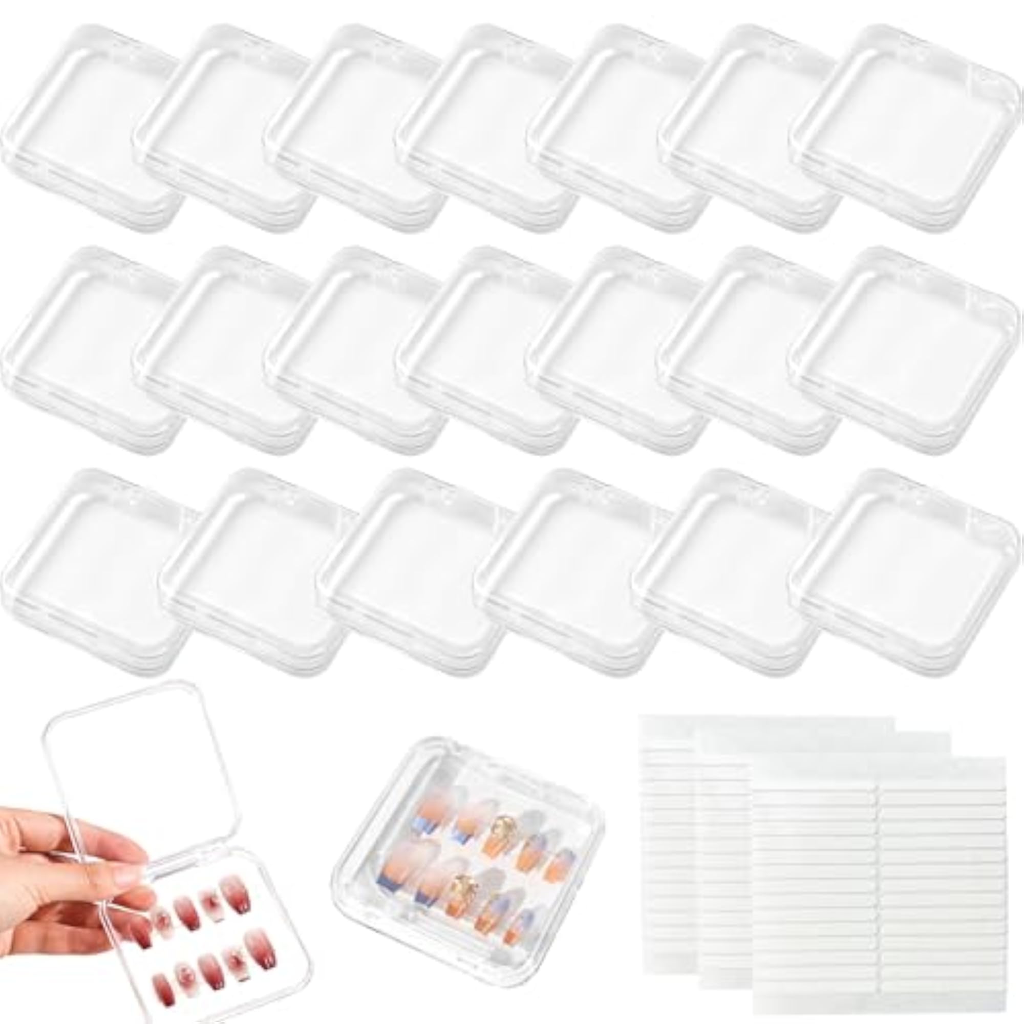 Nail Display Case Set with Adhesive Tape