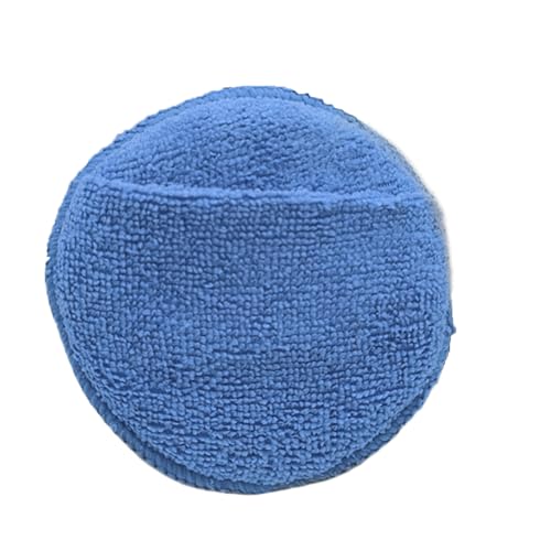 Almohadillas aplicadoras para Trabajos detallados - Almohadilla aplicadora de Espuma | con de 12,5 cm de Fibra Fina Esponja de Pulido para Cuero y Metal Interior Exterior llanta Motocicleta