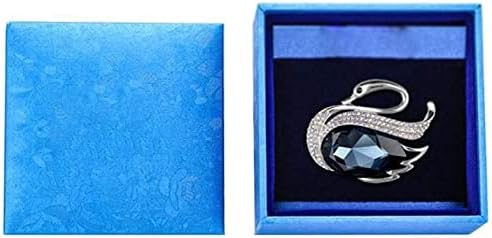 クリスタルブローチ レディース エレガント ブートニア付き 衣類ジュエリー アクセサリー付き ブルーとピンク 4.6X3.8cm