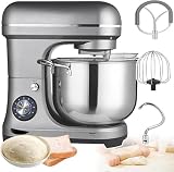 2000w Commercial Dough Mixer - 10l Stand Mixer With Dough Hook, Whisk & Beater For Professional Baking: Bread, Cake, Pizza, Pastry Maker