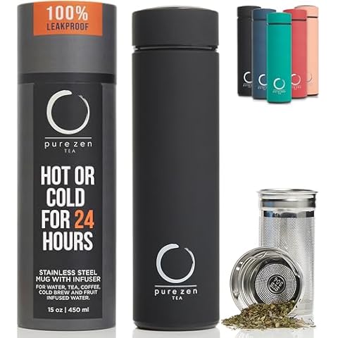 Pure Zen Tea Thermos with Infuser Cover