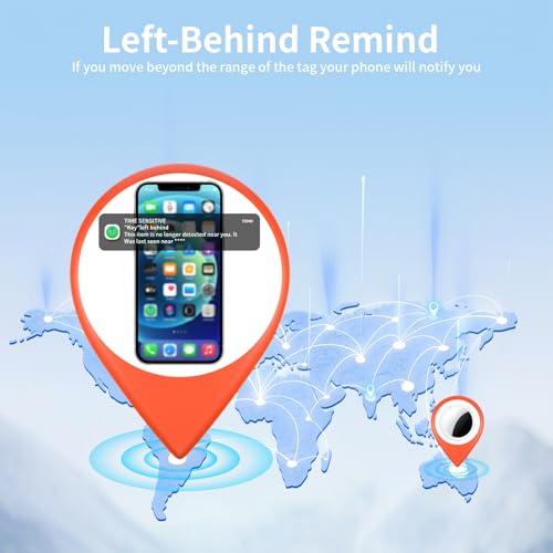 Image of 2 Pack Tracker Tags [Apple MFi Certified] Pair with Apple Find My (iOS Only) Bluetooth Air Smart Tags Key Finder Item Locator Waterproof Finder Worldwide Tracking for Pets Wallet Backpack Dogs Luggage