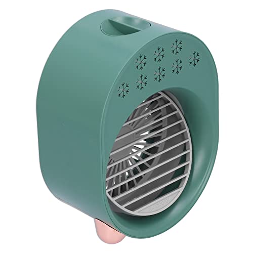 Dioche Enfriador de Aire USB, Ventilador de Refrigeración para Escritorio Portátil con Humidificador de 200ml, Enfriamiento Rápido, 2 Configuraciones de Velocidad para Oficina, Hogar, (GREEN)