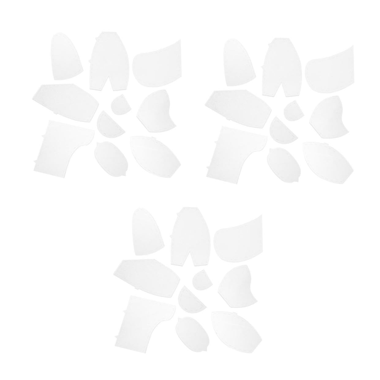 VILLCASE 3 Set Di Righelli Da Cucito in Acrilico Con Orsetto in Memoria Modelli Per Quilting Modelli Per Ragazzi E Ragazze 10 Pezzi * 3