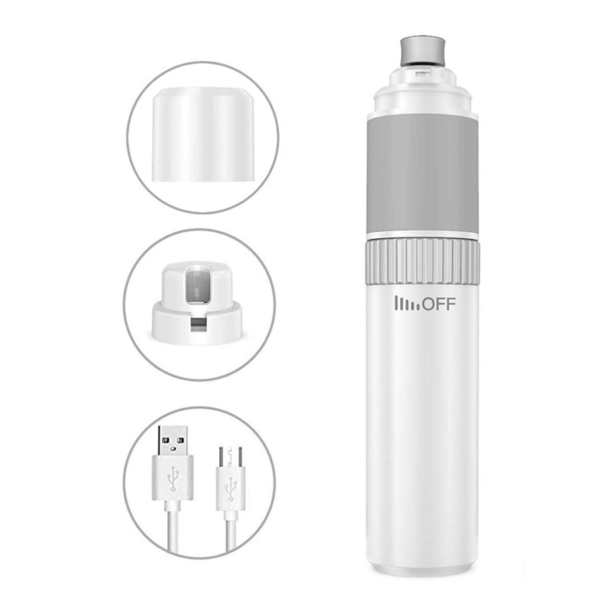 Coupe-Ongles pour Limer et Couper Les Griffes de Chats et Chiens pour Animaux Vitesse Réglable Blanc Électrique et Résistance à l'usure, Outil Portable de Chats et Chiens