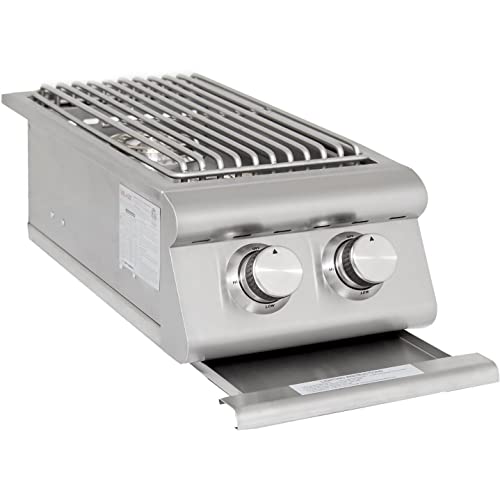 Blaze Grills 12,000 Btu Built-In Stainless Steel Lte Outdoor Double Side Burner With Drip Tray, Propane #TOP2