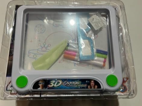 MayMax Pizarra Magica 3D para Ninios - Tablero de Dibujo Luminoso con Efecto 3D y Plantillas, Juguete Educativo Creativo, Reutilizable y Sin Ensuciar