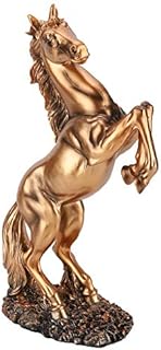 Homeriy Standing Horse Resin Statue Eruopean Style Antique Desk Ornament Collectible Animal Figurine Photograph Props