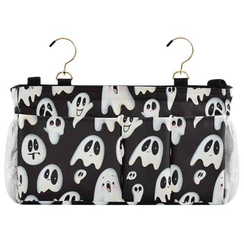 Burbuja Boo Bedside Caddy Hanging Storage Organizer with 2 Straps and Hooks for Home College Dorm Bunk Bed Hospital Bed Crib