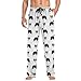 vvfelixl Men's Pajamas Pants Border Collie Black Men's Pajama Bottoms Lounge Pj Sleep Pants for Men With Drawstring Pockets M