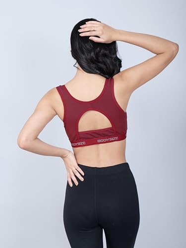 Image of BODYSIZE Women's Everyday Wear Wire Free Padded Sports Bra SF-28 (Heavily Padded, Gym, Yoga Bra) | Everyday Wear, Sweat Absorbent, Soft Cotton Fabric for Ultimate Comfort (B Cup)