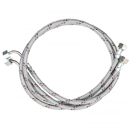 All4sale - 2 Unidades Tubo Flexible Quemador | 1000 mm (1 Metro) | Rosca H 3/8" x H 1/4" | Máx. 90ºC | Manguera de Conexión para Caldera de Gasoil