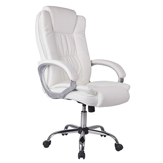 Venta Stock Confort 2 - Sillón de Oficina elevable y reclinable, Piel sintética, Color Blanco