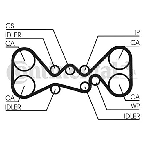 Kit de courroie de distribution Contitech CT1058K3 pour remplacement de moteur