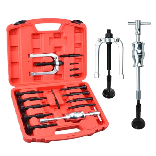 Zoomtools 16-teilige Lagerabzieher Innenlager Abzieher Set,8-58mm Innenabzieher Lager,Grundloch Lagerabzieher Werkzeug,Kugellager lagerabzieher innen mit Gleithammer Satz für Auto Motorrad Zoomtools 16-teilige Lagerabzieher Innenlager Abzieher Set,8-58mm Innenabzieher Lager,Grundloch Lagerabzieher Werkzeug,Kugellager lagerabzieher innen mit Gleithammer Satz für Auto Motorrad