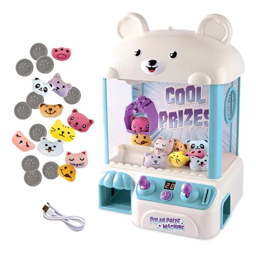 MindWare Polar Bear Prize Machine Crane Game - Electronic Arcade Game Machine for Ages 3 and Up