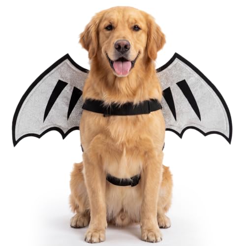 Dog Dragon Wings, Halloween Dragon Costume for Dog Cat, Silver, XL by SilTriangle - Used condition - US$12.81