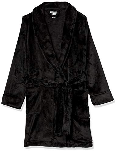 Amazon Essentials Women's Mid-Length Plush Robe (Available In Plus Size), Black, X-Large #TOP5
