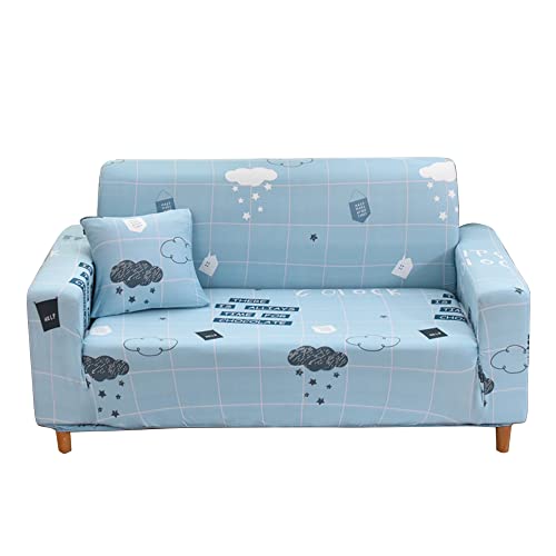 CHNSHOME Fundas de sofá Ajustables Fundas para Sofa elásticas 2 plazas Funda Protectora de sofá Estampada Universal Cover