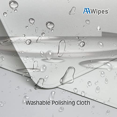 AAwipes Polishing Cloths 3 Packs (6.3\" X 6.3\", White, Thick, Superfine) Compatible with Apple iPhone, iPad, MacBook, iWatch, Soft & Nonabrasive Double-Layer Microfiber Cleaning Cloths (X3601) - Thumbnail 5