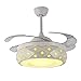 JRZTC Lumières de Ventilateur de Plafond Modernes, lumières de Ventilateur décoratives Chambres à Coucher LED Ventilateur de Plafond d'inverseur de ménage lumières Lampes de ve