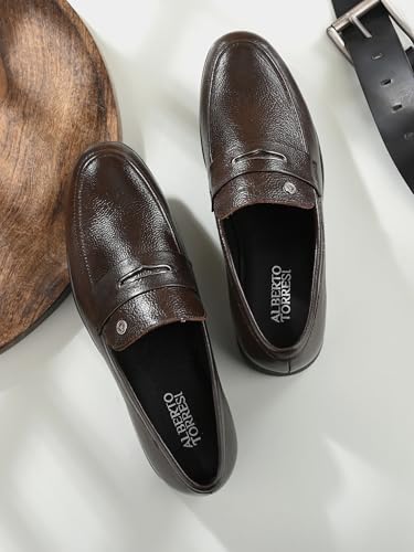 Image of ALBERTO TORRESI Premium Leather Slip-On Formal Shoes for Men, Stylish & Comfortable, Perfect for Office & Special Occasions