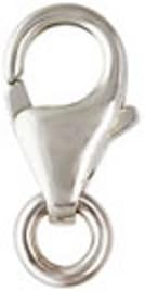 24 Qty. 8mm Lobster Claw Clasp with Open Jump Ring .925 Sterling Silver by JensFindings