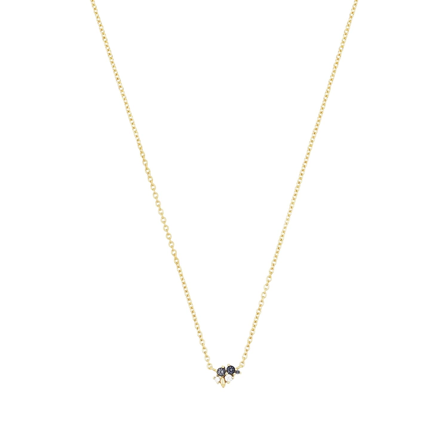 Amor Kette mit Anhänger 925 Sterling Silber Damen Halsschmuck, mit Zirkonia synth., 42+3 cm, Mehrfarbig, Kommt in Schmuck Geschenk Box, 2039090