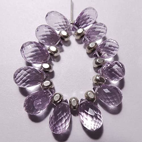 Perles améthyste rose naturelle en goutte pour créer des bijoux bohèmes et élégants
