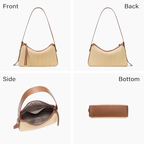 Image of CLUCI Summer Purses for Women, Cute Straw Bag, Beach Shoulder Bag, Woven Handbags with Adjustable Wide Shoulder Strap