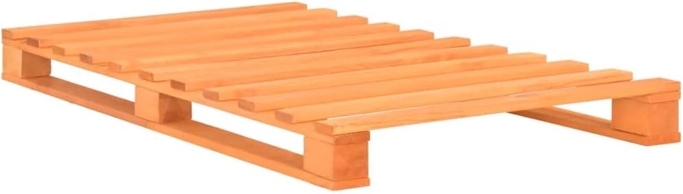 vidaXL Bed Frame Brown Solid Pine Wood 39.4x78.7 in Durable Bed Frame