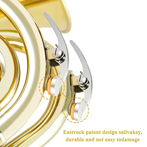 Eastrock Pocket Trumpet Brass Bb Gold Lacquer Mini Trumpet With 7 C Mouthpiece, Hard Case, Strap, White Gloves, Cleaning Kit For Students And Beginners #TOP2