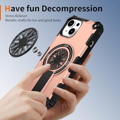 Coque iPhone 13 antichoc Asuwish or rose avec protège-écran en verre - 4