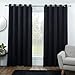 Produktbild Sleepdown Ultra weiche Vorhänge mit Ösen, wärmeisoliert, für Schlafzimmer und Wohnzimmer, 168 x 183 cm, Schwarz, 2 Paneele
