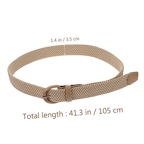 BESTYASH Durable Elastic Braided Waist Belt for Women and Men Stretchy Decorative Dress Accessory Comfortable Unisex Waistband Beige Multi Functional Fashion Strap for Trousers and Sweaters2