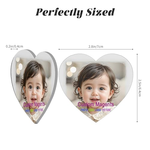 Imán decorativo de acrílico para refrigerador forma corazón miniatura 3
