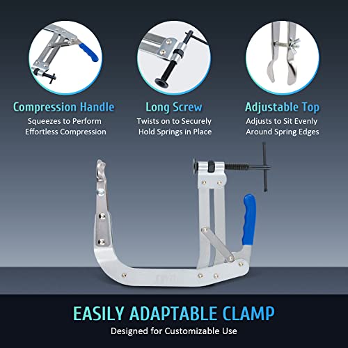 Omt Valve Spring Compressor With Wide Jaw Range Of 3.5" To 8.3", Small Engine Valve Spring Compressor Tool With 2Pcs Valve Lapper Set, Valve Spring Removal Tool With Valve Lapping Tool #TOP3