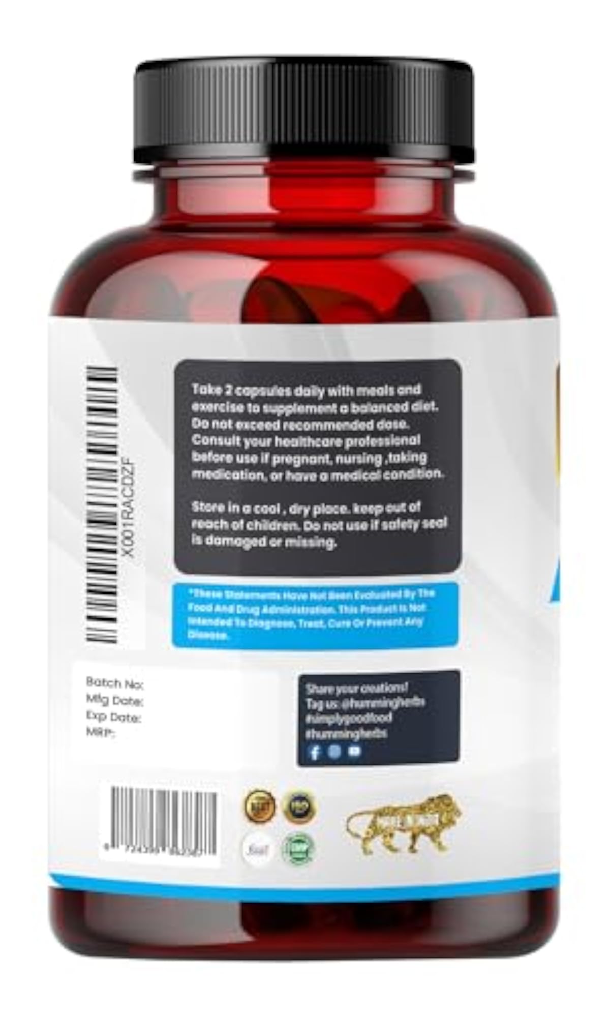 Organic Lion's Mane Extract, 8-in-1 Formula