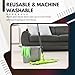 Green Direct Washable Microfiber Mop Head (3 Pack) - Microfiber Replacement Mop Pads 16 x 5.5 Inches for Cleaning of Wet or Dry Floors - Professional Home/Office Cleaning Supplies, Green Color