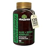 Vitassential Aloe + Senna Komplex - Natürliches Abführmittel schnell wirkend & stark - Stuhlweichmacher bei Verstopfung, Darmreinigung & Stoffwechsel für Erwachsene - 120 Tabletten