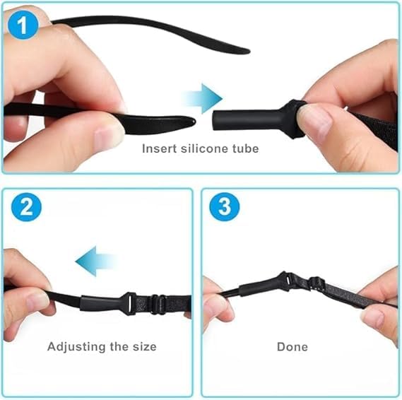 Image of 5 PCS Unisex Eyeglasses Strings Cord With Specs Holder Strap Cord Around The Neck Spectacles Grip Guard Lanyard Retainer Strap for Glasses Eyeglass Chains Specs Holder