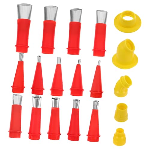 TOBBOMEY Versatile Kit 19pc Nozzles Glue Detachable Base for Home Construction Crafting