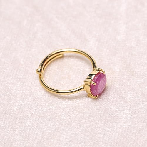 Bague saphir rose anti-ternissement bague fine argent hypoallergénique