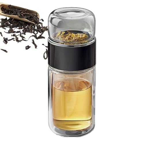 Bouteille d'eau en verre | Bouteille d'eau de voyage anti-fuite pour thé en vrac, thé, fleur, thé, maison, voyage