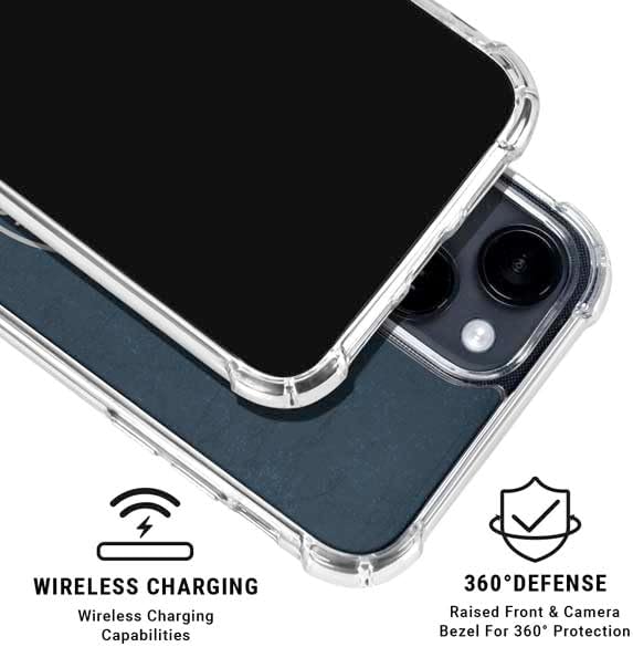 Skinit Clear Phone Case Compatible with iPhone 15 - Officially Licensed NBA Minnesota Timberwolves Distressed Design